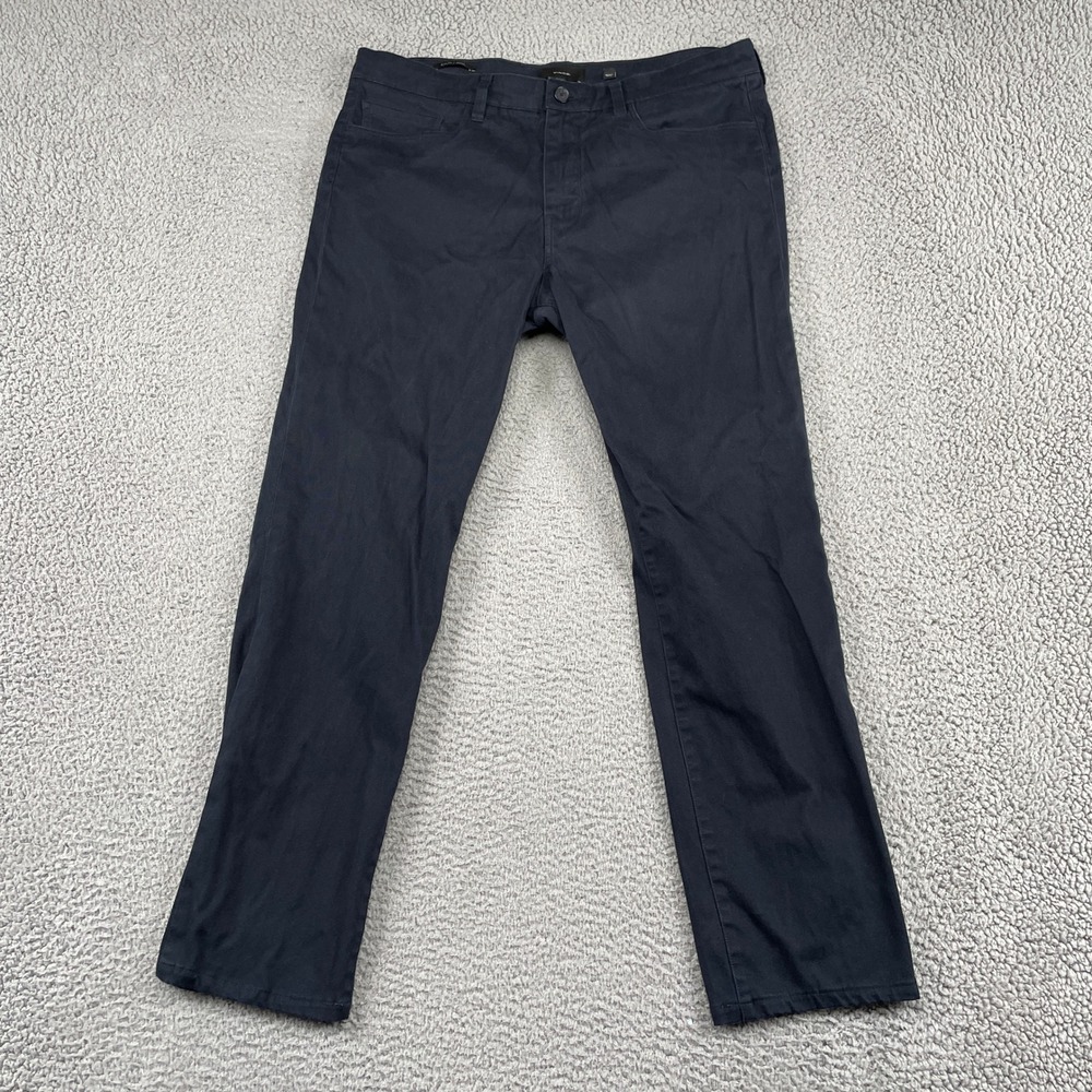Vince Pants Mens 36 Navy Dylan Slim Fit Italian Fabric Chino Trousers Stretch